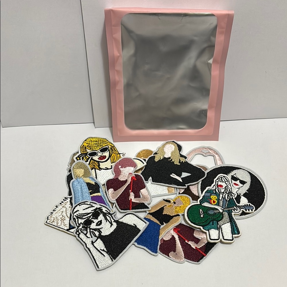 Taylor Swift Embroidered Iron On Patches Set - Multicolor